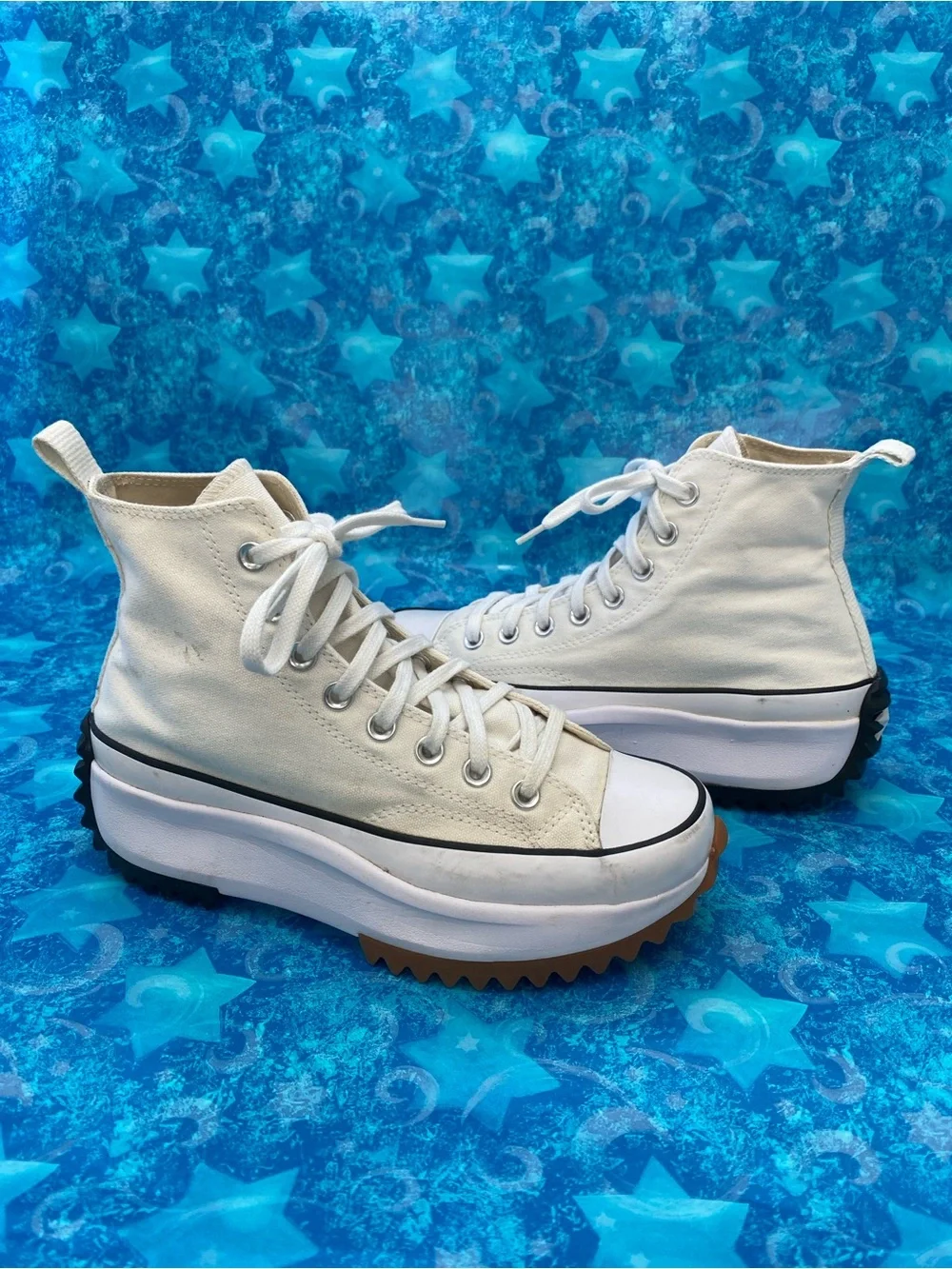 Converse Unisex White Run Star Hike Platform Sneaker Sz US Men 6.5/US Women 8 - Picture 2 of 13